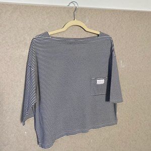 Vintage Prada Striped Bateau Neckline Shirt